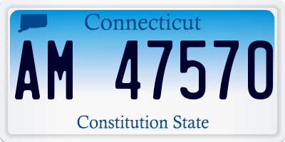 CT license plate AM47570