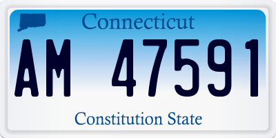 CT license plate AM47591