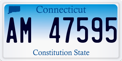 CT license plate AM47595