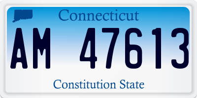 CT license plate AM47613