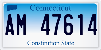CT license plate AM47614