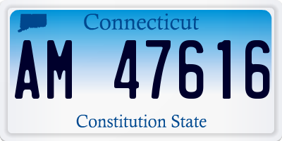 CT license plate AM47616