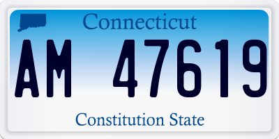 CT license plate AM47619