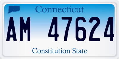 CT license plate AM47624