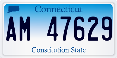 CT license plate AM47629