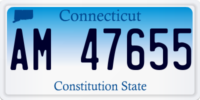 CT license plate AM47655