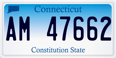 CT license plate AM47662