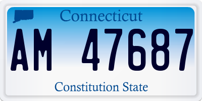 CT license plate AM47687