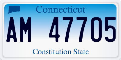 CT license plate AM47705