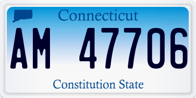 CT license plate AM47706