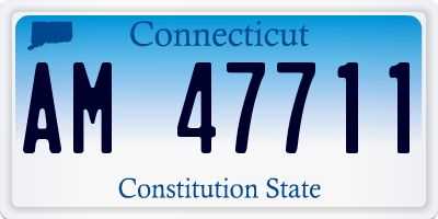 CT license plate AM47711