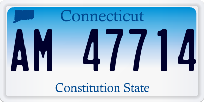 CT license plate AM47714