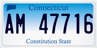 CT license plate AM47716
