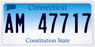 CT license plate AM47717