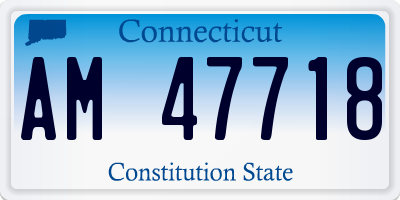 CT license plate AM47718