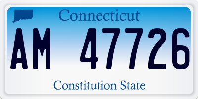 CT license plate AM47726