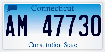 CT license plate AM47730