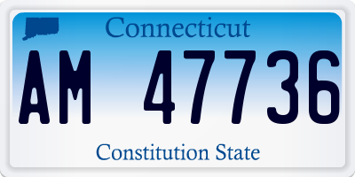 CT license plate AM47736