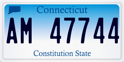 CT license plate AM47744