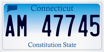 CT license plate AM47745