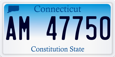 CT license plate AM47750