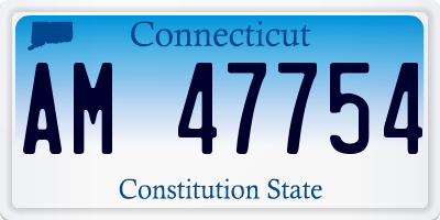 CT license plate AM47754