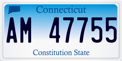 CT license plate AM47755