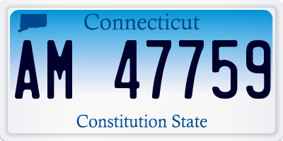 CT license plate AM47759