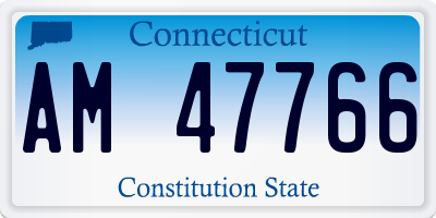 CT license plate AM47766