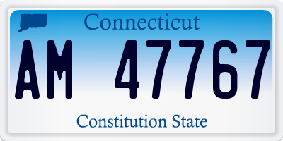 CT license plate AM47767