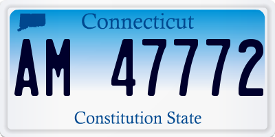 CT license plate AM47772