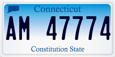 CT license plate AM47774