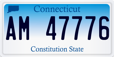 CT license plate AM47776