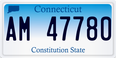 CT license plate AM47780