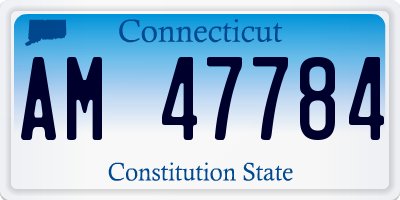 CT license plate AM47784