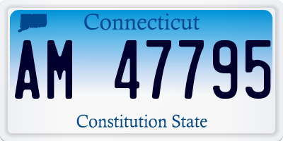CT license plate AM47795