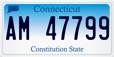 CT license plate AM47799