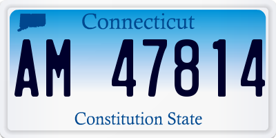 CT license plate AM47814