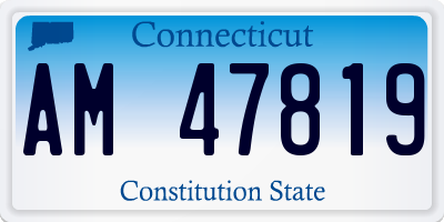 CT license plate AM47819