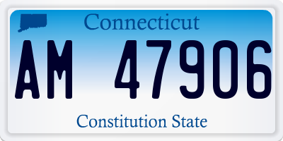 CT license plate AM47906