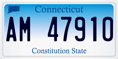 CT license plate AM47910