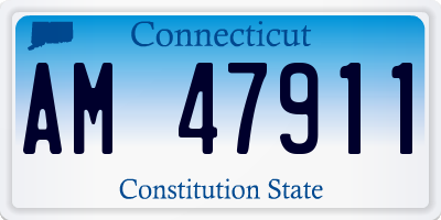 CT license plate AM47911