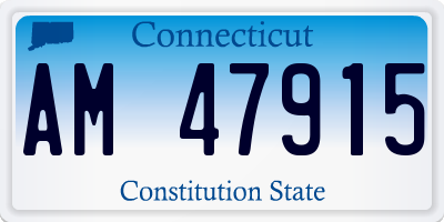 CT license plate AM47915