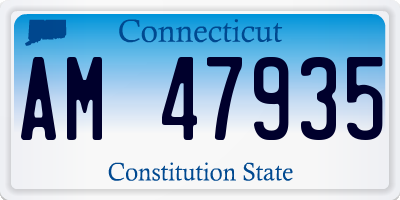 CT license plate AM47935