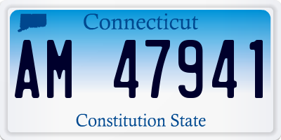 CT license plate AM47941