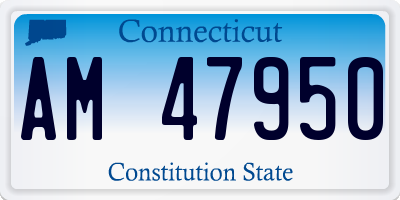 CT license plate AM47950