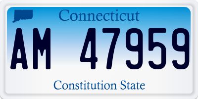 CT license plate AM47959