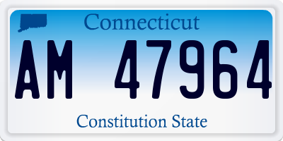 CT license plate AM47964