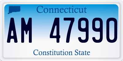 CT license plate AM47990