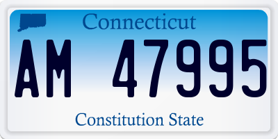 CT license plate AM47995